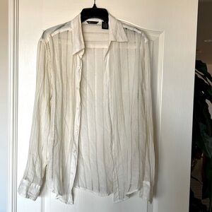 Thin see through cotton blouse